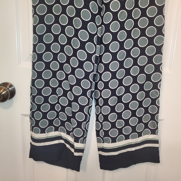 Ann Taylor Wide Leg High Rise Circle Dots Pants 2 Ankle NWT Straight - Picture 4 of 11